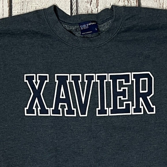 Xavier Musketeers University College Sweatshirt Dark Gray Mens - Picture 2 of 3